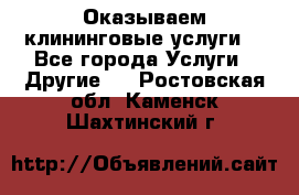 Оказываем клининговые услуги! - Все города Услуги » Другие   . Ростовская обл.,Каменск-Шахтинский г.